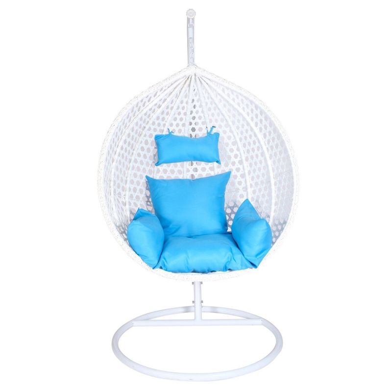 Scaun agatat Rio Exclusivist, Fotoliu suspendat, Curte sau Living, confortabil si modern, Alb