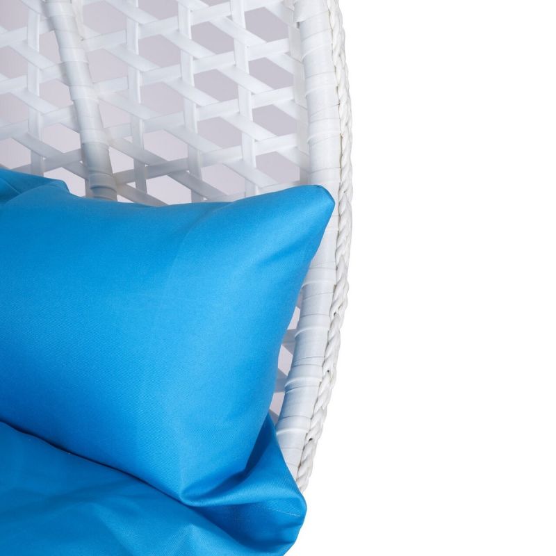 Scaun agatat Rio Exclusivist, Fotoliu suspendat, Curte sau Living, confortabil si modern, Alb