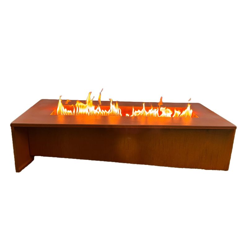 Semineu pe gaz CNG, otel corten, valva de pornire, reglare flacara, 150x70x35 cm, Luxora