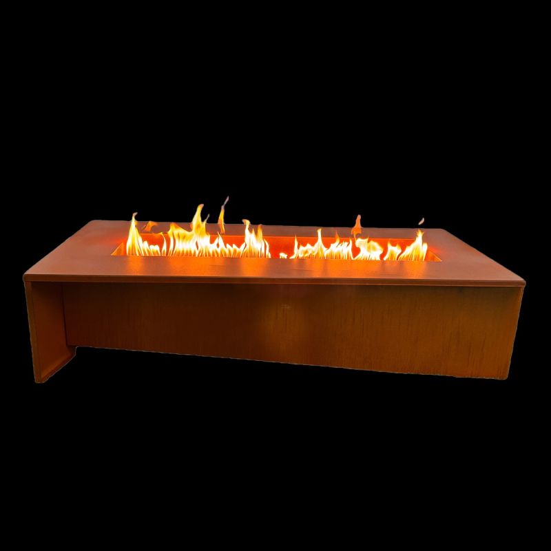 Semineu pe gaz CNG, otel corten, valva de pornire, reglare flacara, 150x70x35 cm, Luxora