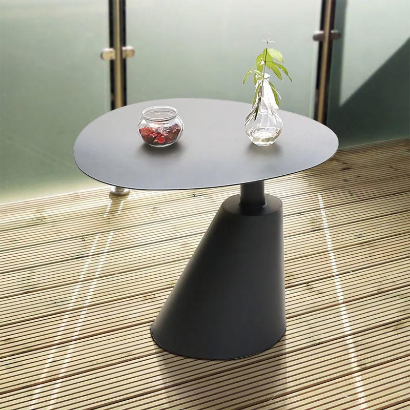 Set masa cu 2 scaune impletitura tip funie verde, terasa sau gradina, aluminiu dark grey,  Oasis