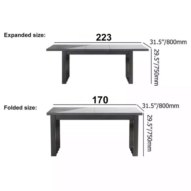 Set mobilier, 8 scaune, masa extensibila, terasa sau gradina, aluminiu si impletitura tip funie, Riga