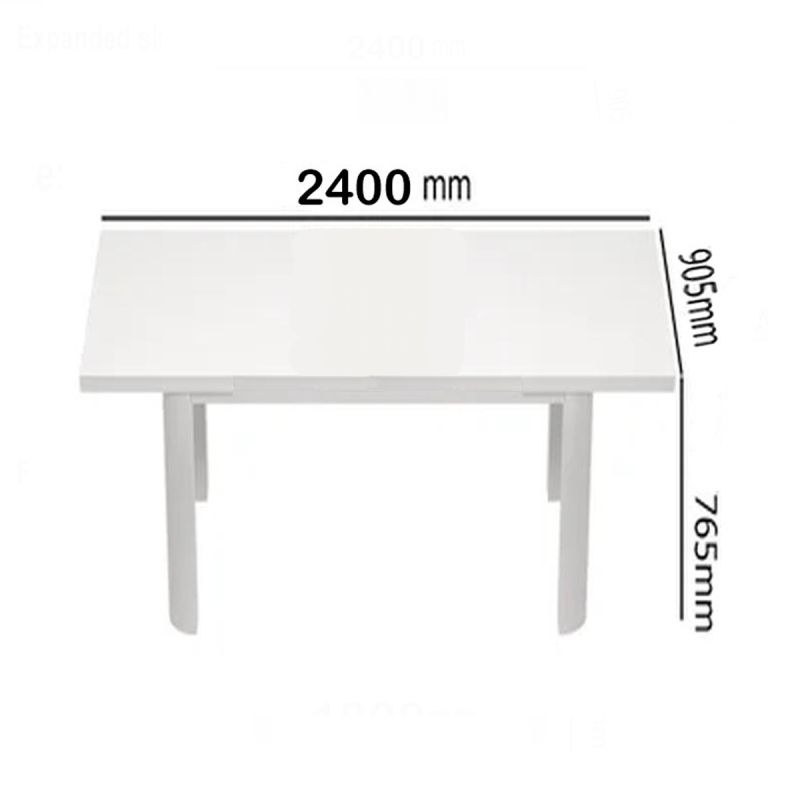 Set mobilier, 8 scaune terasa gradina, masa mare, aluminiu si lemn, , impletitura tip funie, Torino