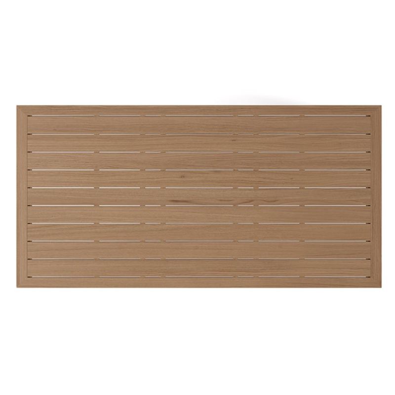 Set mobilier, masa 150 cm + 6 scaune, lemn de Tec, terasa sau gradina, impletitura tip funie, perne incluse, Gardenia