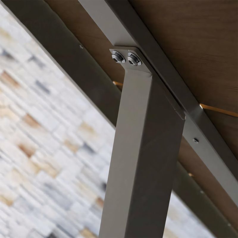 Set mobilier, masa 200 cm + 6 scaune cu impletitura tip funie verde, gradina sau terasa, aluminiu dark grey, Zen