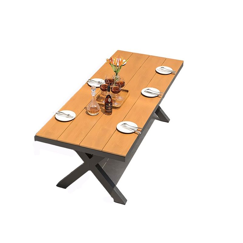 Set mobilier, masa 200 cm + 8 scaune cu impletitura tip funie verde, gradina sau terasa, aluminiu dark grey, Zen