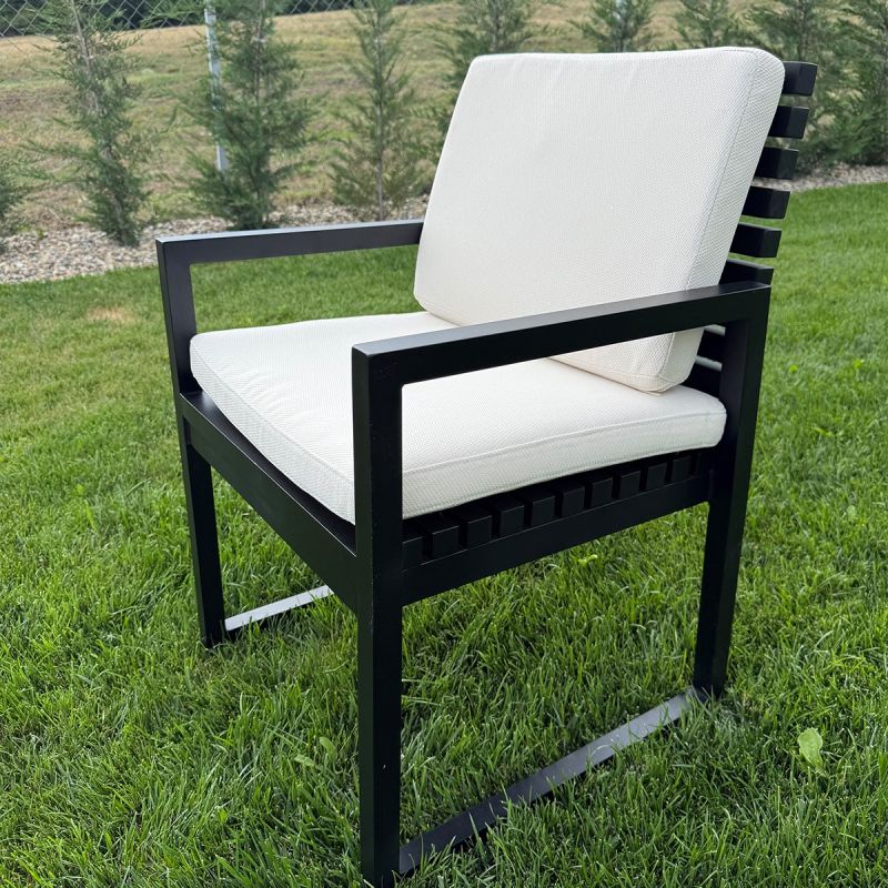 Set mobilier, masa 213x100 cm + 6 scaune, terasa sau gradina, aluminiu, tesatura 100% Olefin, Mykonos