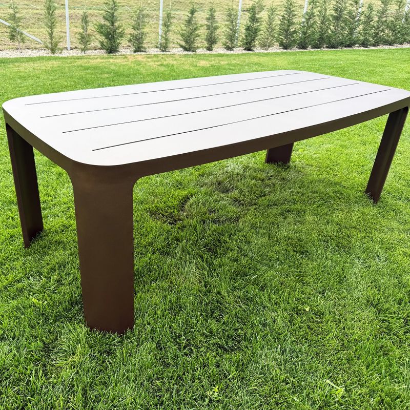 Set mobilier, masa 214x102 cm + 6 scaune, gradina sau terasa, aluminiu, tesatura 100% Olefin, Bora Bora