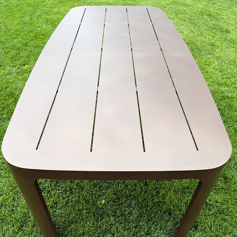 Set mobilier, masa 214x102 cm + 6 scaune, gradina sau terasa, aluminiu, tesatura 100% Olefin, Bora Bora