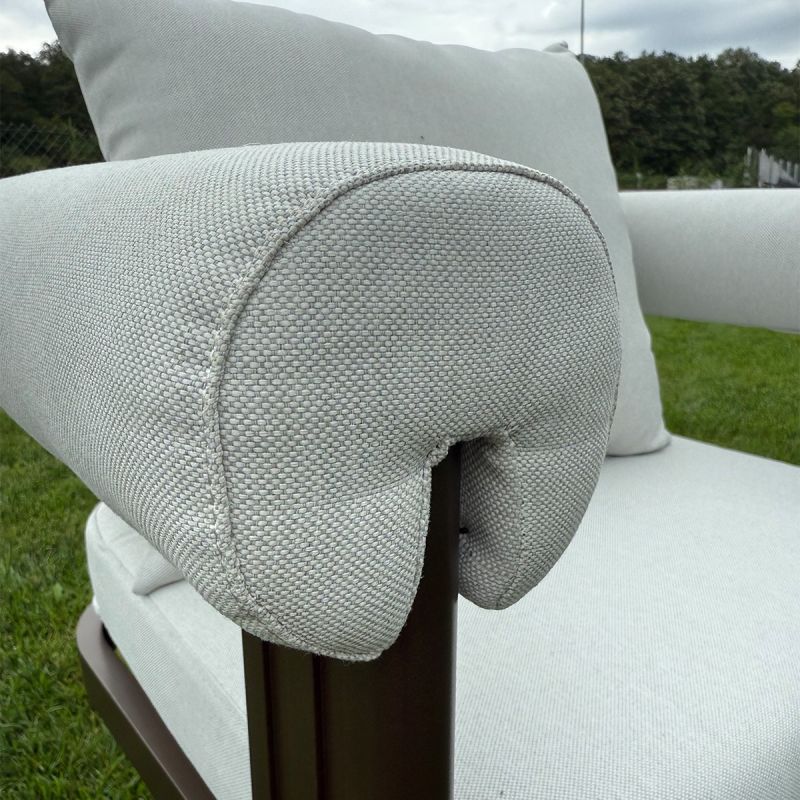 Set mobilier, masa 214x102 cm + 8 scaune, gradina sau terasa, aluminiu, tesatura 100 % Olefin, Bora Bora