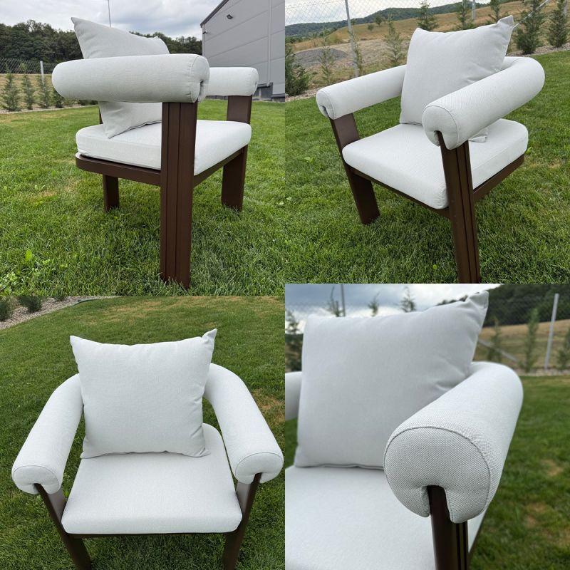 Set mobilier, masa 214x102 cm + 8 scaune, gradina sau terasa, aluminiu, tesatura 100 % Olefin, Bora Bora