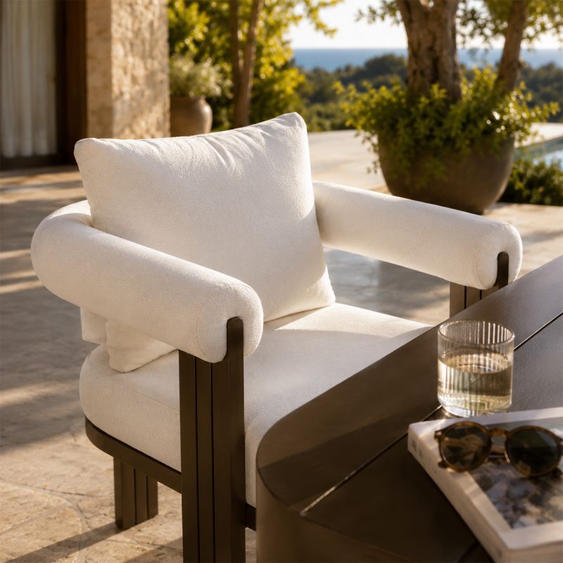 Set mobilier, masa 214x102 cm + 8 scaune, gradina sau terasa, aluminiu, tesatura 100 % Olefin, Bora Bora