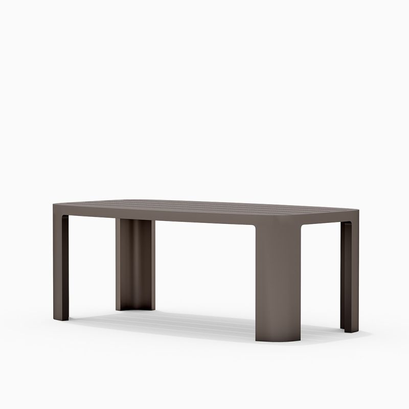 Set mobilier, masa 214x102 cm + 8 scaune, gradina sau terasa, aluminiu, tesatura 100 % Olefin, Bora Bora