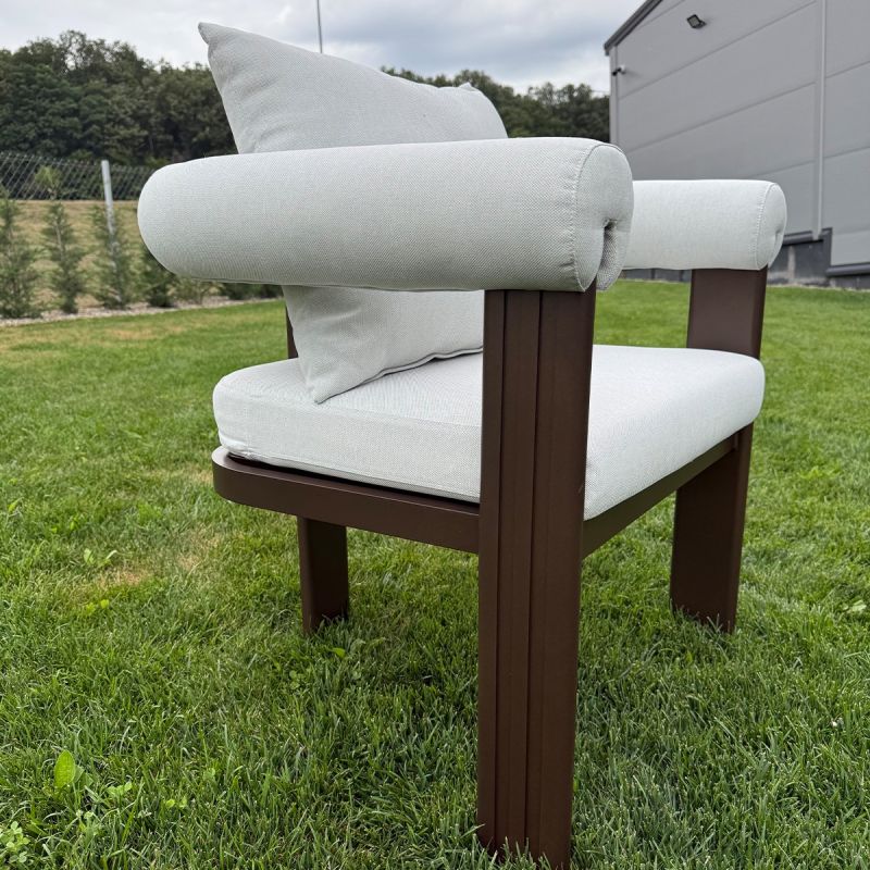 Set mobilier, masa 214x102 cm + 8 scaune, gradina sau terasa, aluminiu, tesatura 100 % Olefin, Bora Bora