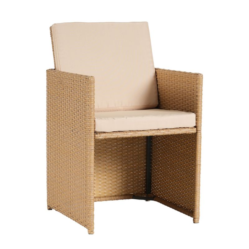 Set mobilier, pliabil, masa cu blat de sticla, 6 scaune cu spatar rabatabil, 4 tabureti terasa gradina, Cub, Mauritius