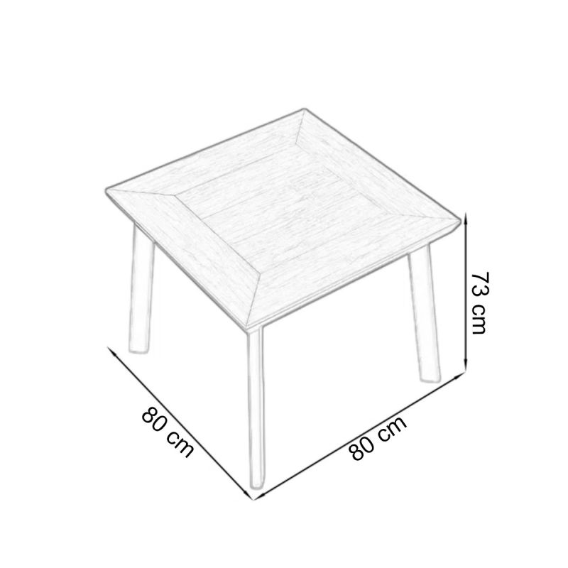 Set mobilier, terasa sau gradina, aluminiu, masa  cu blat din WPC, 4 scaune stivuibile, Eliza
