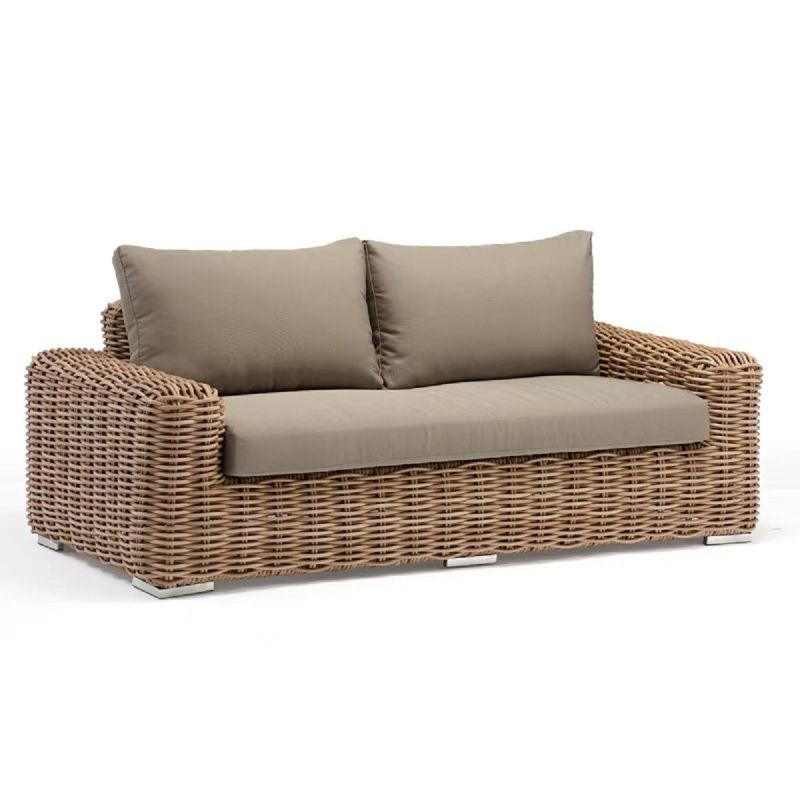 Set mobilier, terasa sau gradina, canapea si masuta de cafea, 2 fotolii , aluminiu, poliratan, Augusta