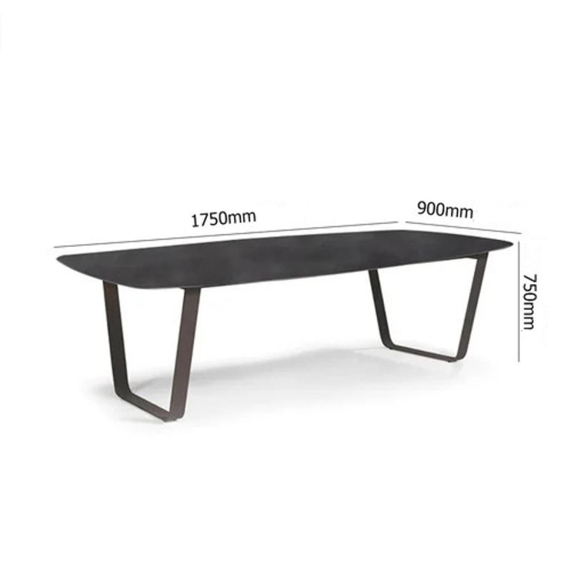 Set mobilier,6 persoane, terasa sau gradina, masa cu blat din aluminiu, perne incluse, poliratan, Roma