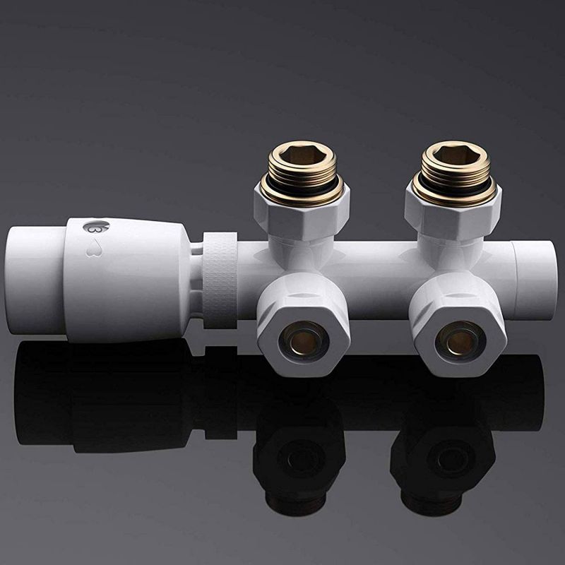 Set robinet, cap termostatic cu ventil, alama, 5 trepte reglabile, tur-retur