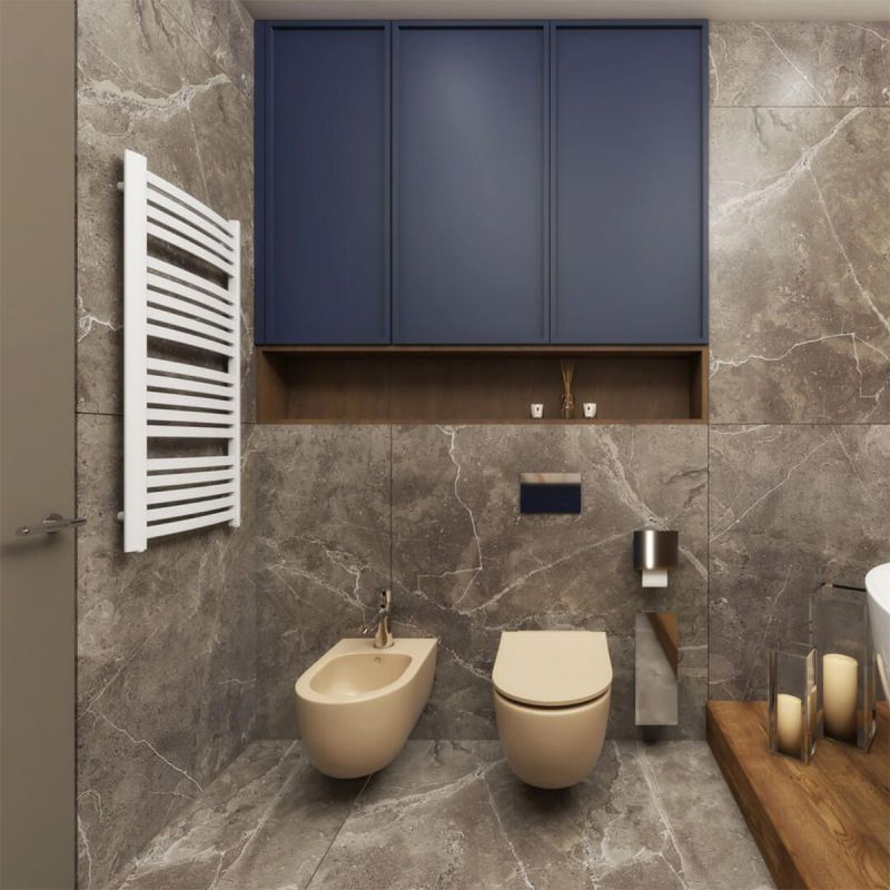 Set vas wc si bideu, Jasmine semi-mat, Power color, montaj suspendat, 49x36 cm, colectia Michael