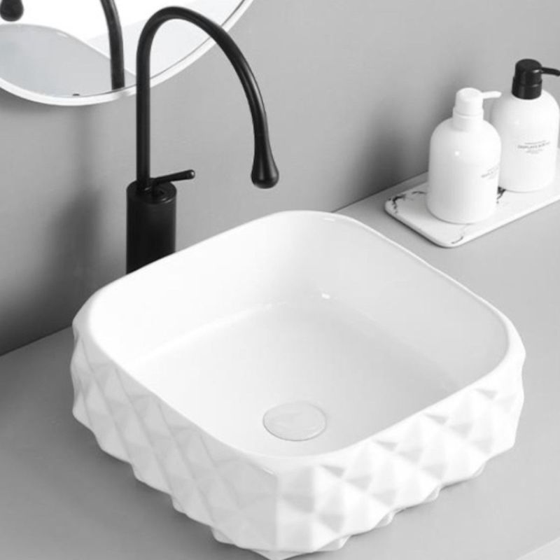 Set vas wc si lavoar, Alb Lucios, montaj suspendat si pe blat, 49x36-61x34 cm, capac duroplast, Sidef