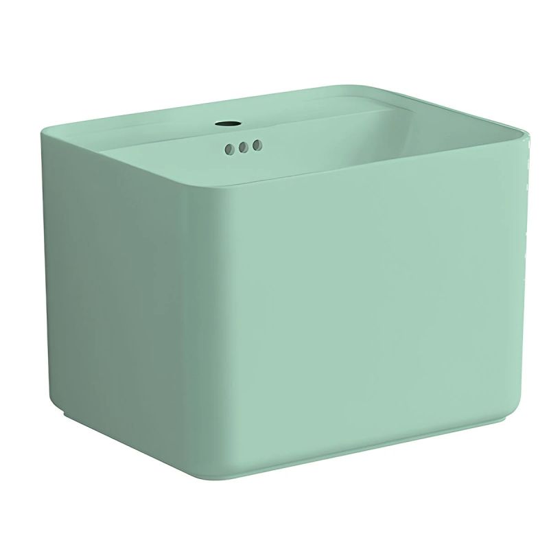 Set vas wc si lavoar, Vede Mint Mat, Power Color, 51x35-50x40 cm, montaj suspendat si pe blat, capac duroplast, Alfonso