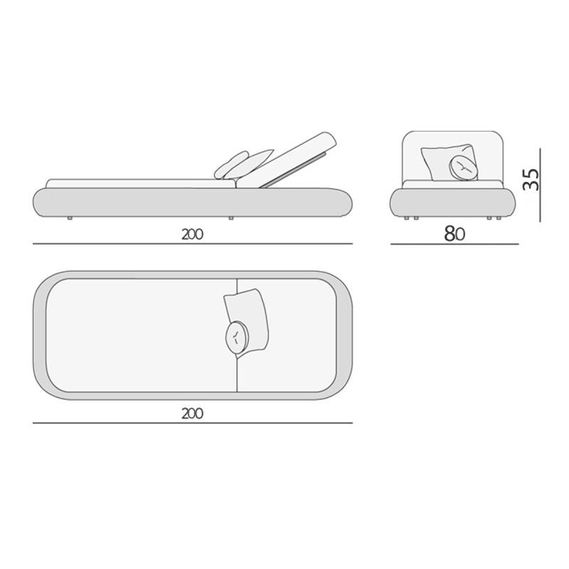 Sezlong de plaja cu saltea, inaltime reglabila, cadru din aluminiu si impletitura tip funie, Altea