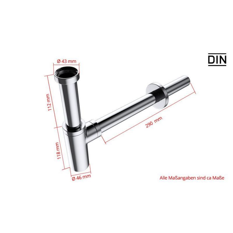 Sifon EGO-S05, design deosebit, otel inoxidabil, finisaj crom