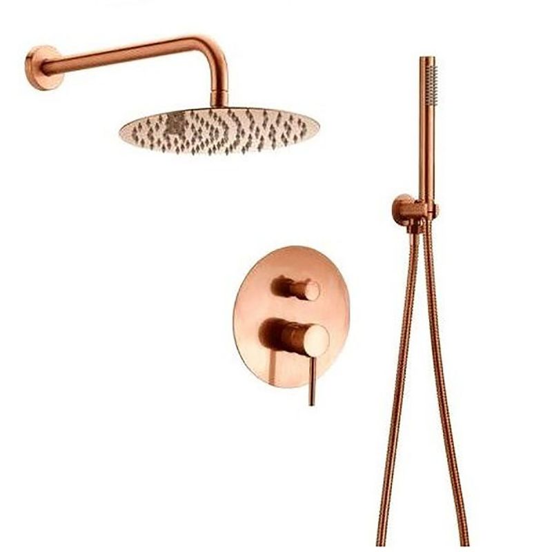 Sistem complet de dus REA-Lun Rose Gold, montaj incastrat, finisaj auriu