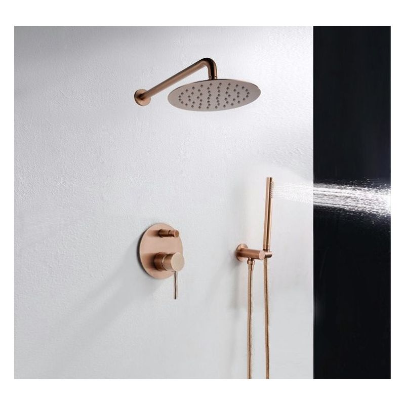 Sistem complet de dus REA-Lun Rose Gold, montaj incastrat, finisaj auriu