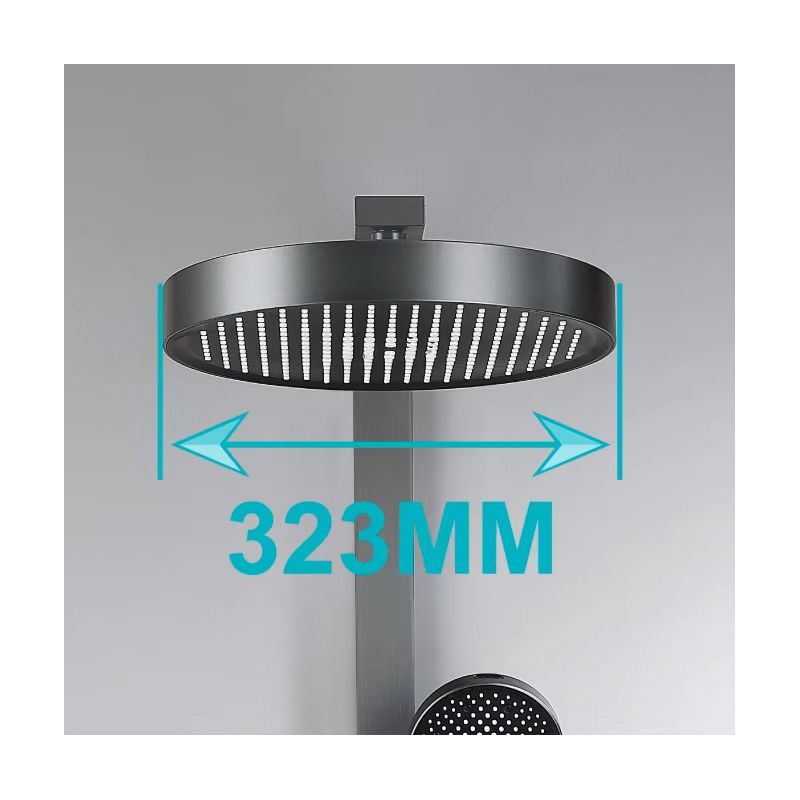 Sistem de dus, baterie Piano Keys, suport obiecte, pipa de cada tip cascada, 3 functii, Negru Mat, Vivo