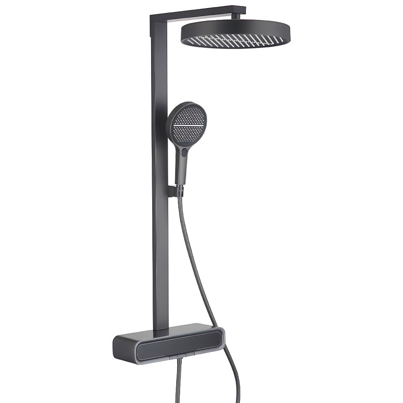 Sistem de dus Digital cu termostat, afisaj Led temperatura, suport obiecte, 3 functii, suport, Gun Grey, Prisma