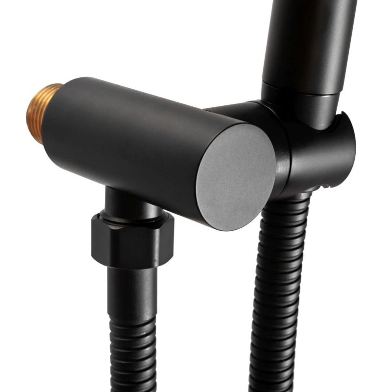 Sistem de dus cu termostat REA-MILER, Negru Mat, incastrat, baterie ascunsa, ploaie de dus 30 x 30 cm