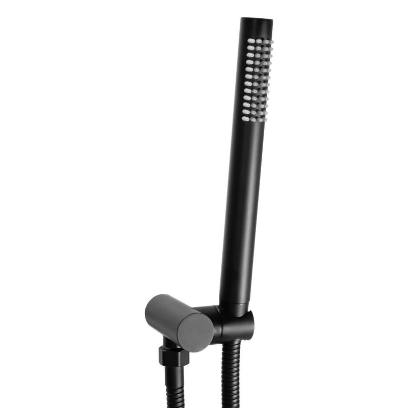 Sistem de dus cu termostat REA-MILER, Negru Mat, incastrat, baterie ascunsa, ploaie de dus 30 x 30 cm