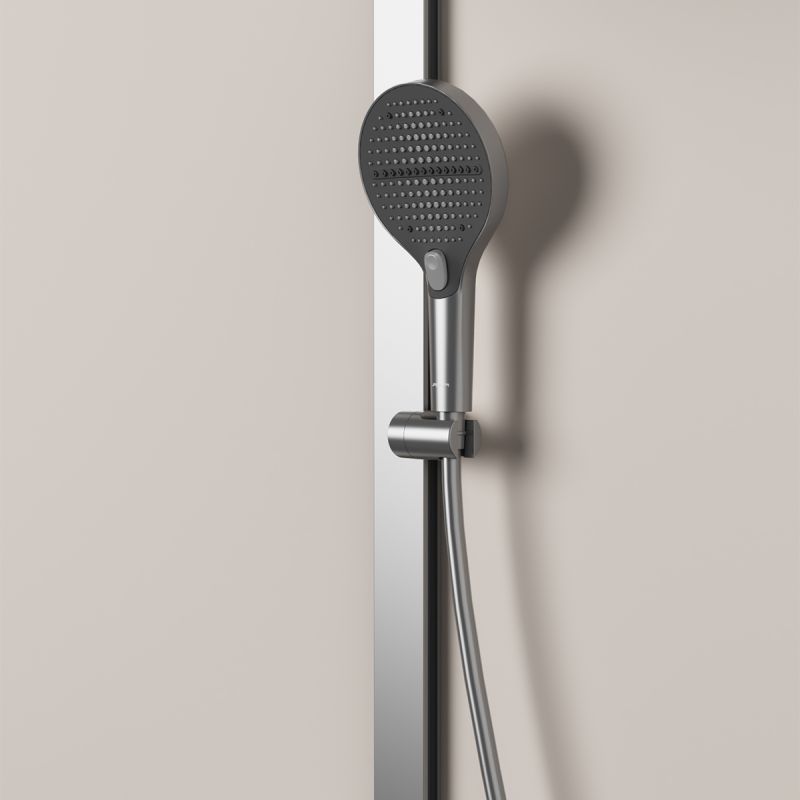 Sistem de dus si cada, cu termostat, Piano keys, 3 functii, LED, alimentare hidroelectrica, Gun Grey, Serafino
