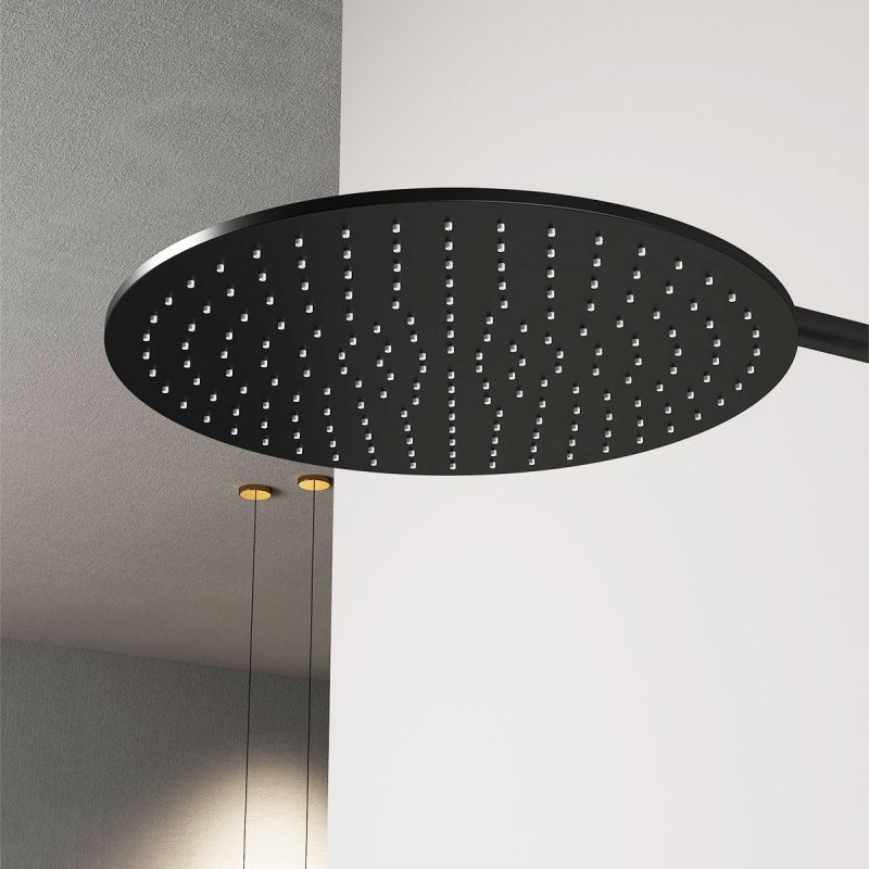 Sistem de dus si cada cu termostat Vernet, Negru Mat, 3 functii, montaj incastrat, Elio