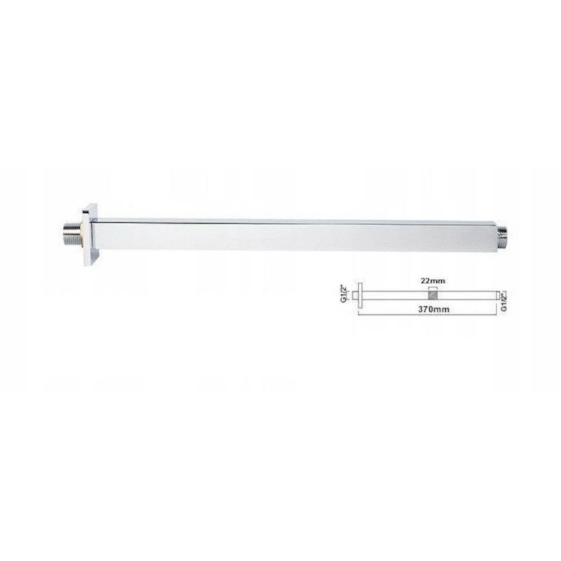 Sistem dus EGO Z1, montaj din perete, baterie incastrata cu  termostat, dus tip ploaie 30x30 cm
