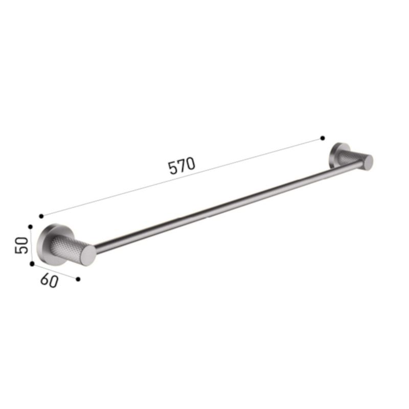 Suport prosoape, 57 cm, Crom, alama, design modern, Apolo