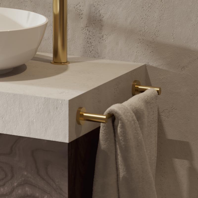 Suport prosoape Omnires Modern Project, 60 cm, Auriu, finisaj periat