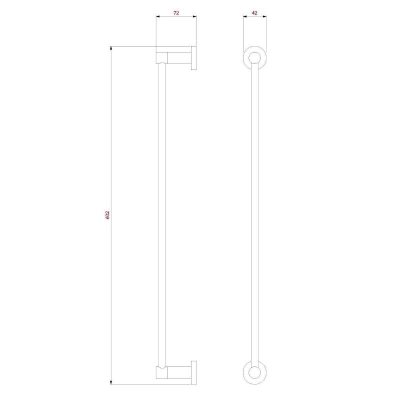 Suport prosoape Omnires Modern Project, 60 cm, Auriu, finisaj periat