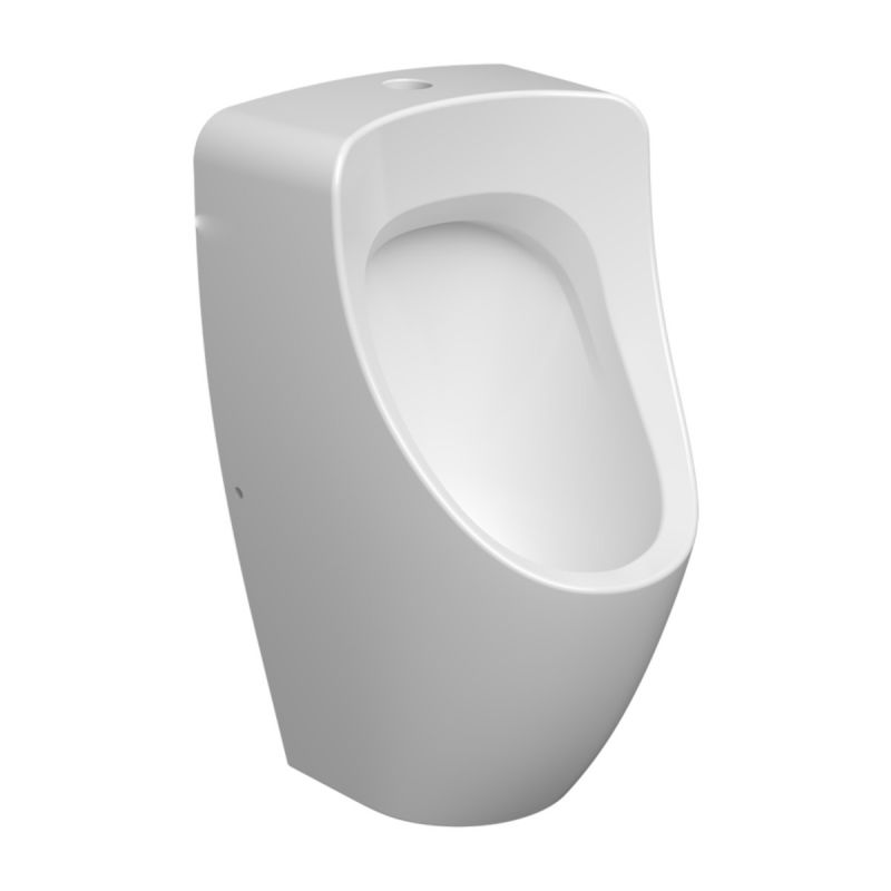 Urinal Alb Lucios cu alimentare superioara a apei , 36x60 cm, ceramica sanitara, Nicolo