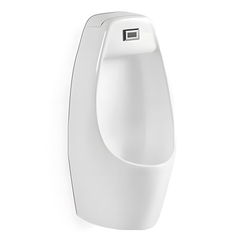 Urinal cu senzor integrat, scurgere in perete sau in podea, 34x29x68 cm, Alb Lucios,Lucente
