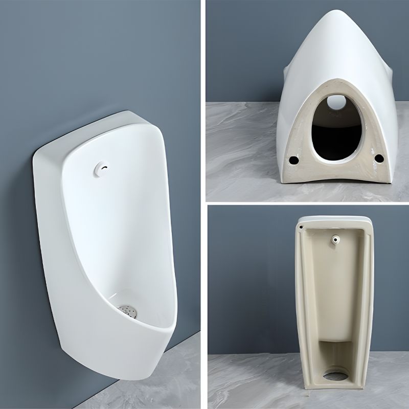 Urinal cu senzor integrat, scurgere in perete sau in podea, 35x38x75 cm, Negru Lucios, Lavino