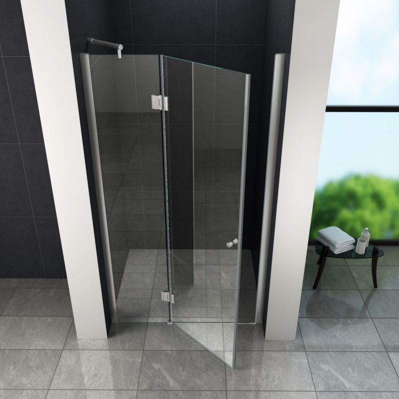 Usa de dus EGO-Freesia, batanta, 125x195 cm, sticla securizata 8 mm, transparenta, Nano Easy Clean