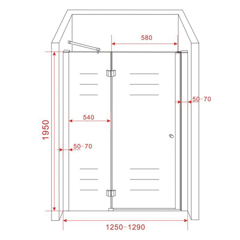 Usa de dus EGO-Freesia, batanta, 125x195 cm, sticla securizata 8 mm, transparenta, Nano Easy Clean