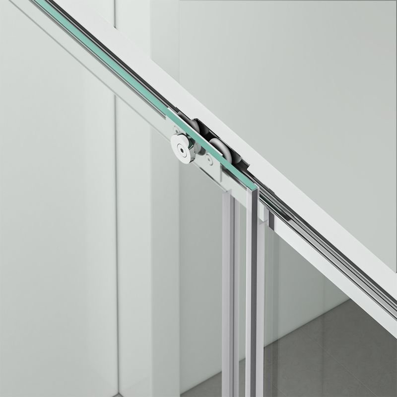 Usa de dus, glisanta, transparenta, sticla securizata de 6 mm, reversibila, dimensiuni intre 100-160 cm, profil Crom, Hanes