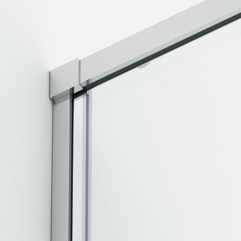 Usa de dus, glisanta, transparenta, sticla securizata de 6 mm, reversibila, dimensiuni intre 100-160 cm, profil Crom, Hanes