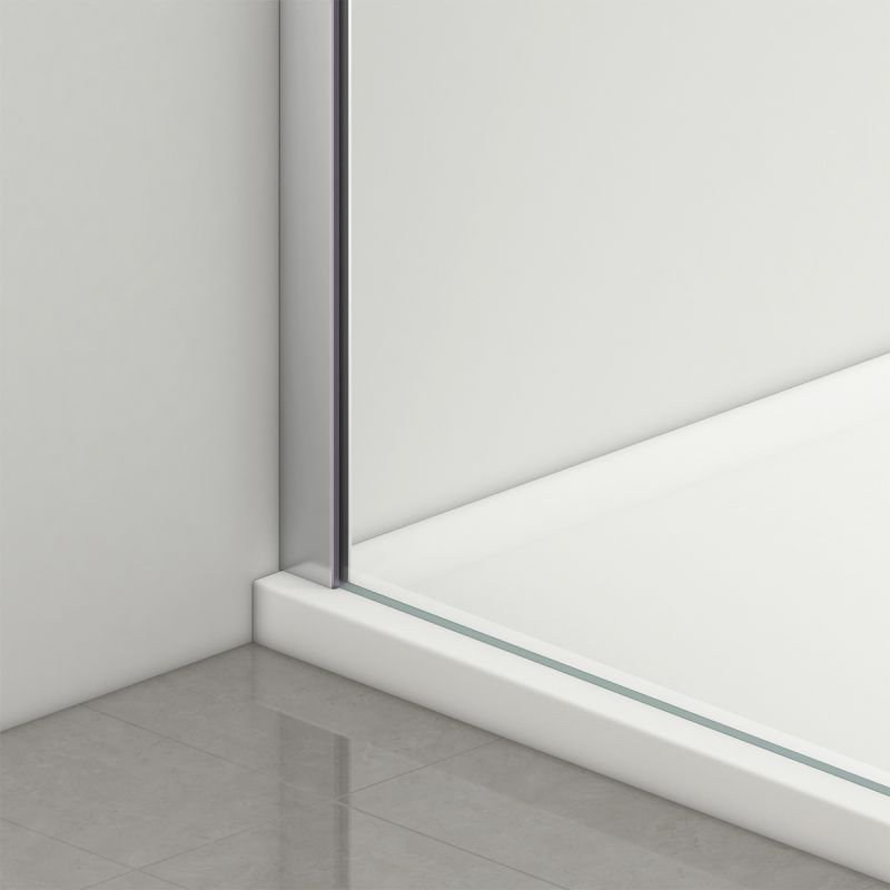 Usa de dus, glisanta, transparenta, sticla securizata de 6 mm, reversibila, dimensiuni intre 100-160 cm, profil Crom, Hanes