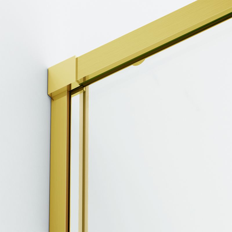 Usa de dus, glisanta, transparenta, sticla securizata de 6 mm, dimensiuni intre 100-180 cm, profil Auriu Mat, Hanes