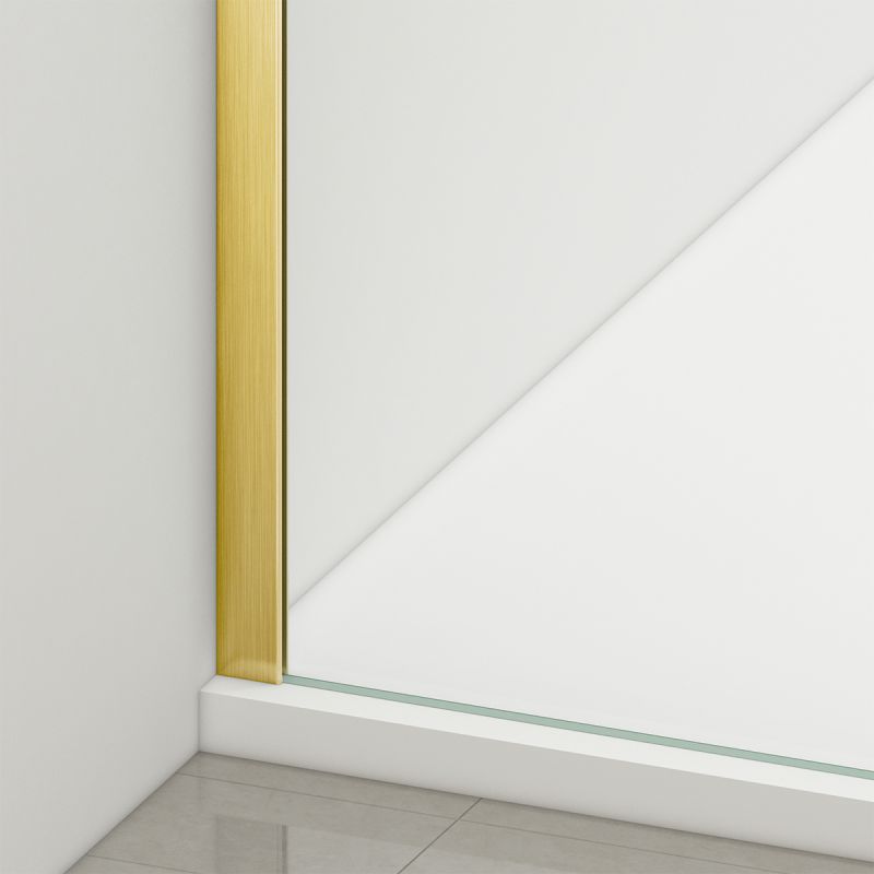 Usa de dus, glisanta, transparenta, sticla securizata de 6 mm, dimensiuni intre 100-180 cm, profil Auriu Mat, Hanes